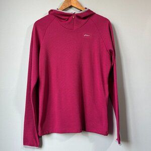 Asics Fushia Running Hoodie Long Sleeve Top size XL